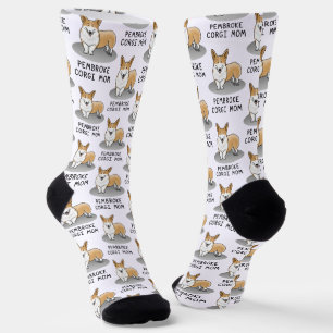 Chaussette Pembroke Welsh Corgi Maman (rouge 1) Chien Maman M