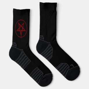 Chaussette Pentagramme du Diable Rouge