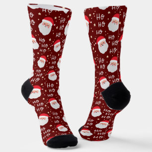 Chaussette Père Noël Face Christmas Ho Ho Motif