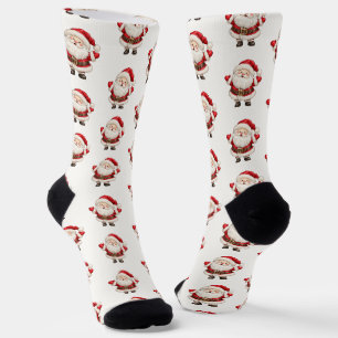 Chaussette Père Noël joyeux festif traditionnel de Noël