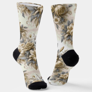 Chaussette Perfection florale Jaune antique