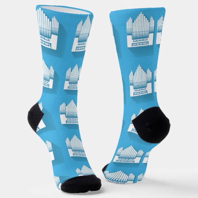 Chaussette Performance de l'organiste Blue and White Pipes Ti (Angulaire)