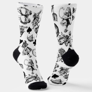 Chaussette Personnages classiques d'Alice aux pays des mervei