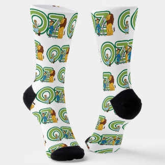 Chaussette Personnages vintage du Magicien d'Oz et lettres de