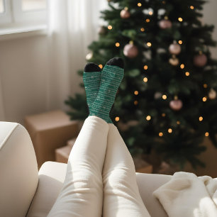 Chaussette Personnalisé Vintage Noël Carol note de musique