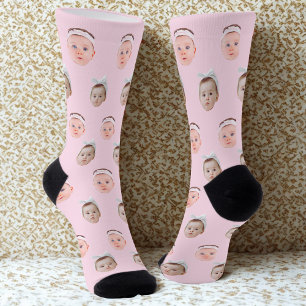 Chaussette Personnalisé Visage 2 Photos, Personnalisé Visage,