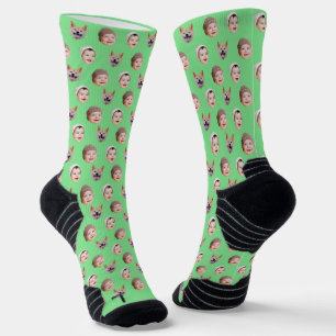Chaussette Personnalisé Visage bébé, Personnalisé Famille 3 p