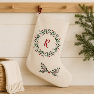 Chaussette personnalisée avec monogramme et couron