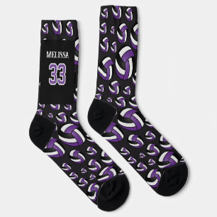 Chaussette Personnaliser Chaussettes de volley-ball violet, n