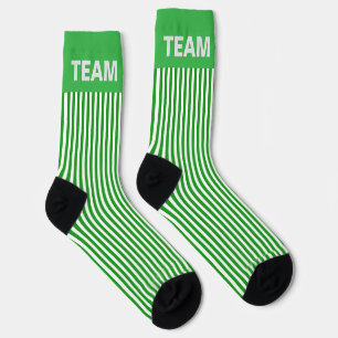Chaussette Personnaliser le nom de l'équipe Bande verte