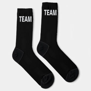 Chaussette Personnaliser LE NOM DE L'ÉQUIPE Noir