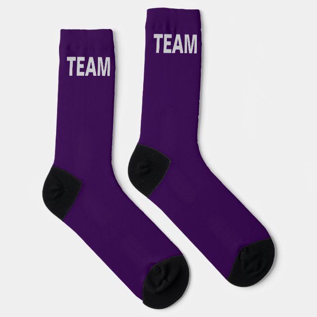 Chaussette Personnaliser LE NOM DE L'ÉQUIPE Purple (Droite)