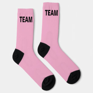 Chaussette Personnaliser le nom de l'équipe rose