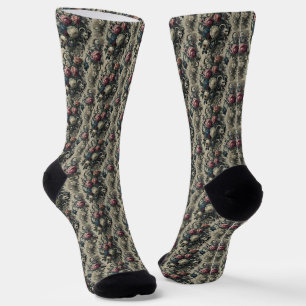 Chaussette Pétales de décadence - Délirium victorien gothique