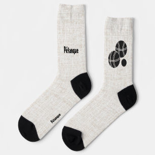 Chaussette Pétanque, Boules, Cochonnet et silhouette de boule
