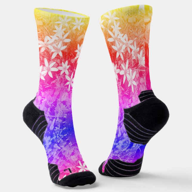 Chaussette Petites chaussettes de fleurs blanches (Angulaire)