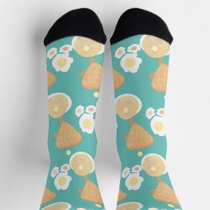 Chaussette Petits Déjeuners De Waffles De Crêpes Buffet De Fê