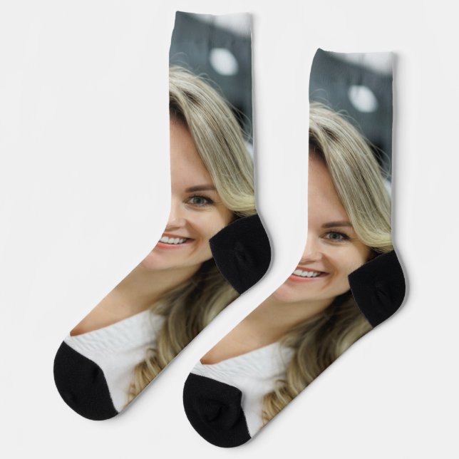 Chaussette Photo de dentiste personnaliser (Gauche)