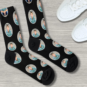 Chaussette Photo de visage drôle personnalisée