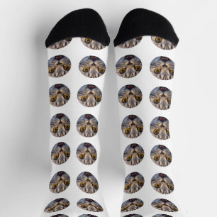 Chaussette Photo de visage drôle personnalisée