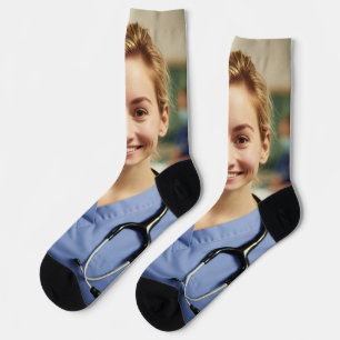 Chaussette Photo d'infirmière Personnaliser Personnalisable