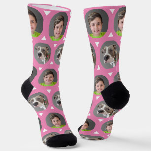 Chaussette Photo Enfant Pet Rose Cute Photo Photo 2 Photos