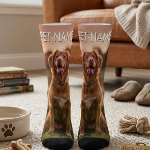 Chaussette Photo personnalisée avec le nom de votre chien