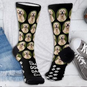 Chaussette Photo personnalisée du meilleur papa chien du mond