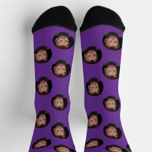 Chaussette Photo personnelle du visage drôle