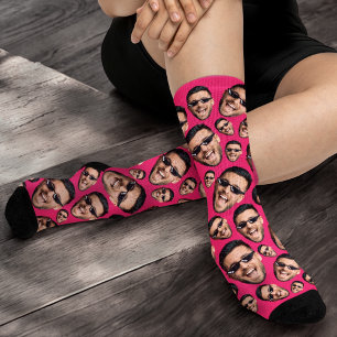 Chaussette Photo Visage Drôle Personnalisé Sur Chaussettes Ro