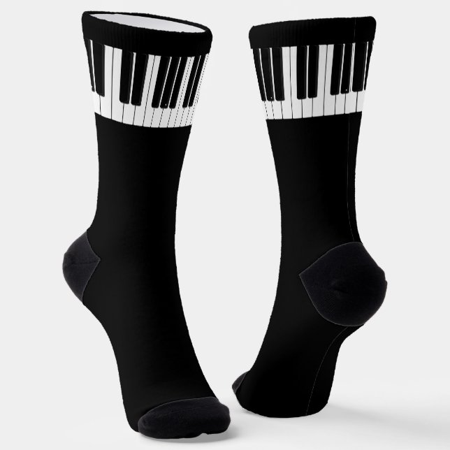 Chaussette Piano Player Clavier noir et blanc (Angulaire)
