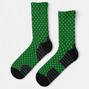 Chaussette Pickleball Heart Valentine Love Jaune et Vert