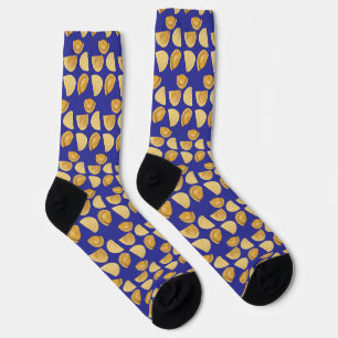 Chaussette Pierogies pour tous Fond Bleu