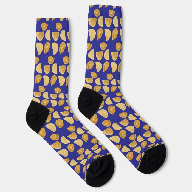 Chaussette Pierogies pour tous Fond Bleu (Droite)