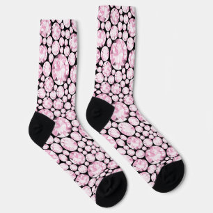 Chaussette Pierres précieuses de diamant rose Glam Chic Éléga
