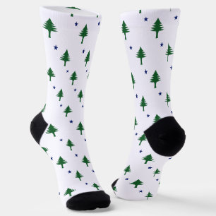 Chaussette Pin et étoile 1901 drapeau de l'état du Maine