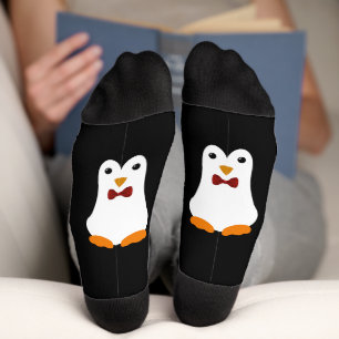 Chaussette Pingouin à Cravate de Bow de Kawaii