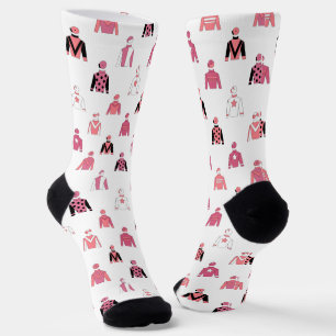 Chaussette Pink Horse Racing Jockey Soies
