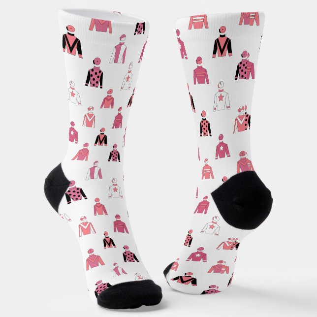 Chaussette Pink Horse Racing Jockey Soies (Angulaire)