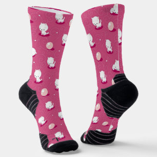 Chaussette Pink Pretty Kitty Motif