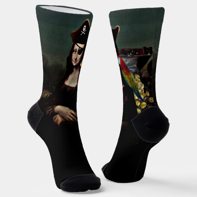 Chaussette Pirate Mona Lisa avec patchs oculaires (Angulaire)