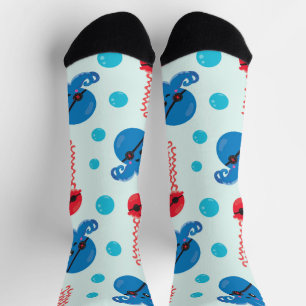 Chaussette Pirate Octopus, Pirate Jellyfish, Sea Animaux