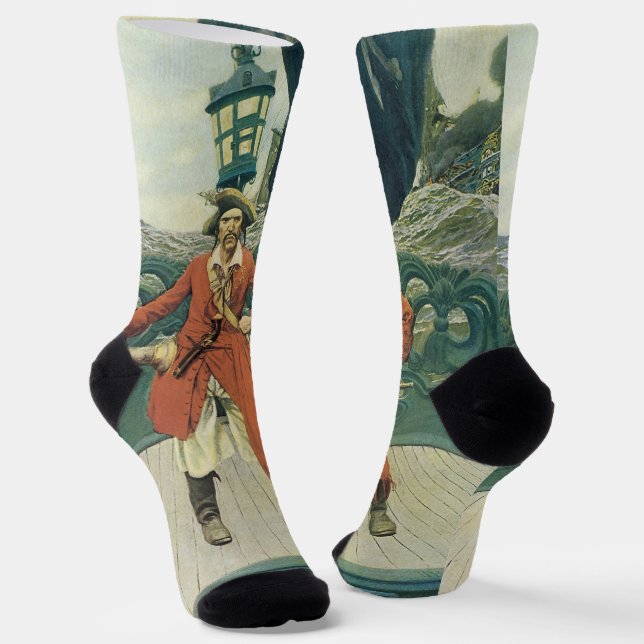 Chaussette Pirates d'antan, Capitaine Keitt par Howard Pyle (Angulaire)