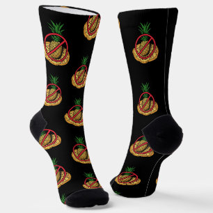 Chaussette Pizza Mignonne Sans Ananas Gag Nourriture Amusante