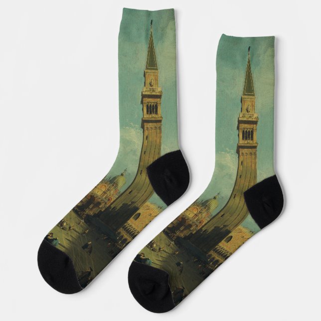 Chaussette Place San Marco par Canaletto (Gauche)