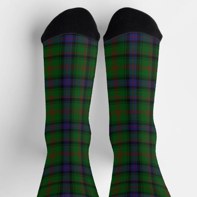 Chaussette Plaid bleu vert tartan Park (Haut)