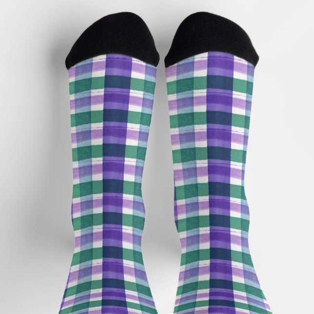 Chaussette Plaid en bande Lucky (Haut)