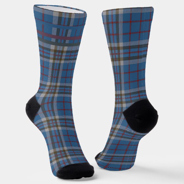 Chaussette Plaid Rustic Checkered Thompson Tartan (Angulaire)