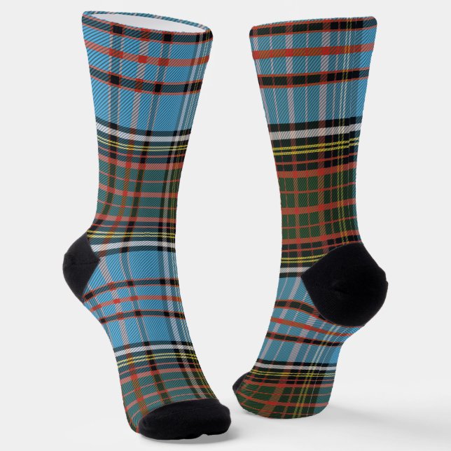 Chaussette Plaid Rustique Élégant Tartan (Angulaire)