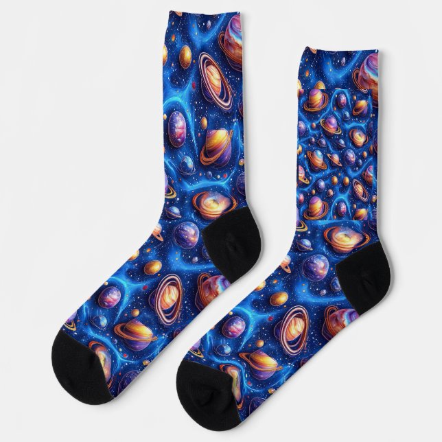 Chaussette Planètes lunaires galaxie (Gauche)